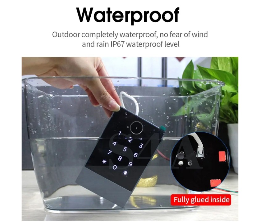 เครื่องอ่านบัตรประตูคีย์การ์ด กันน้ำ ใช้แอพได้ ผ่านแอพ TTLOCK RFID ใช้ QR Code เปิดประตูได้ รองรับบัตร/ password/ qrcode /app ผ่าน blutooth **เพิ่มเกตุเวย์สั่งการผ่าน wifi ได้