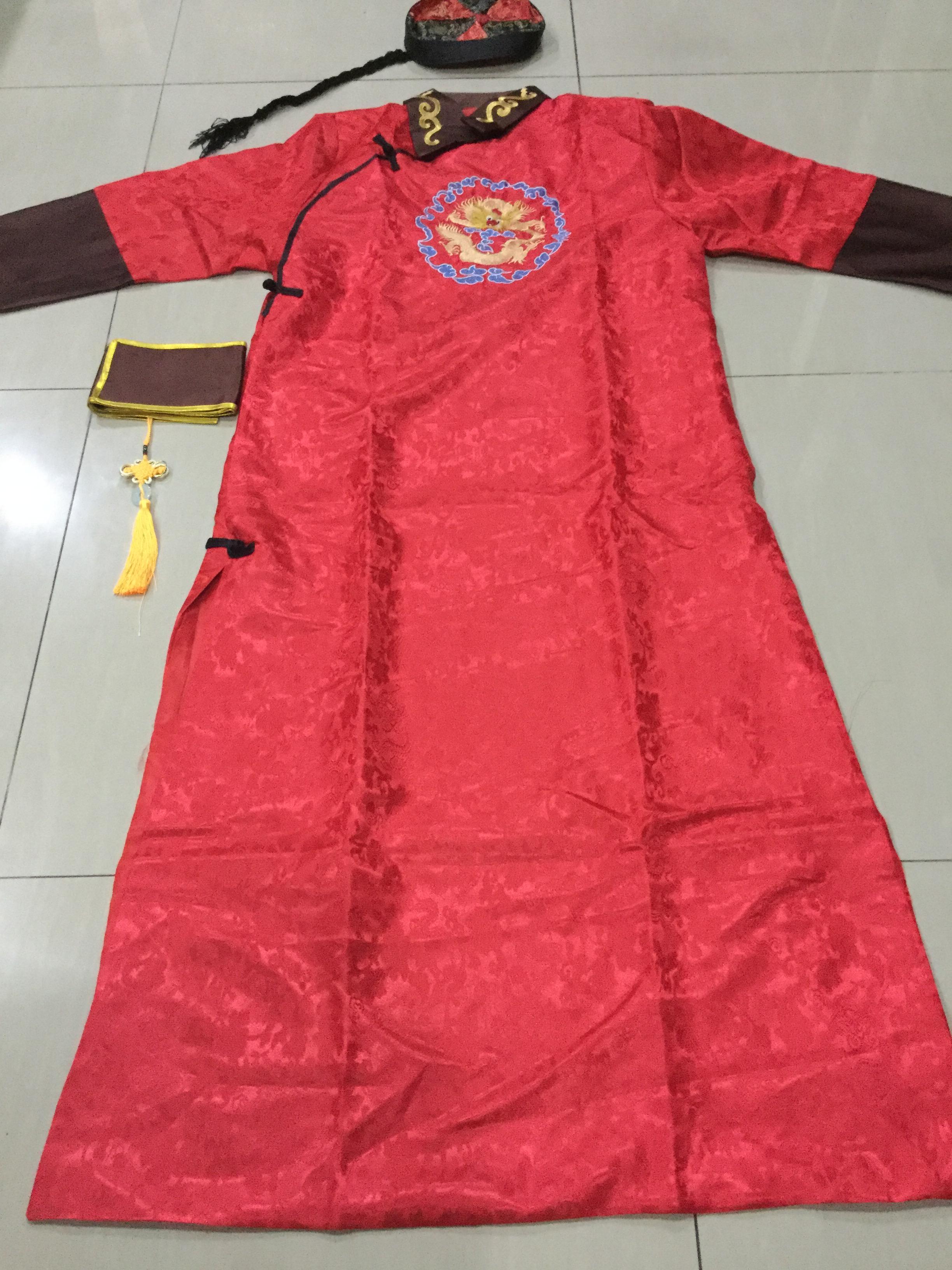 ชุดองค์ชายราชวงศ์ชิง สีแดง รหัส.C95 สินค้าพร้อมส่ง