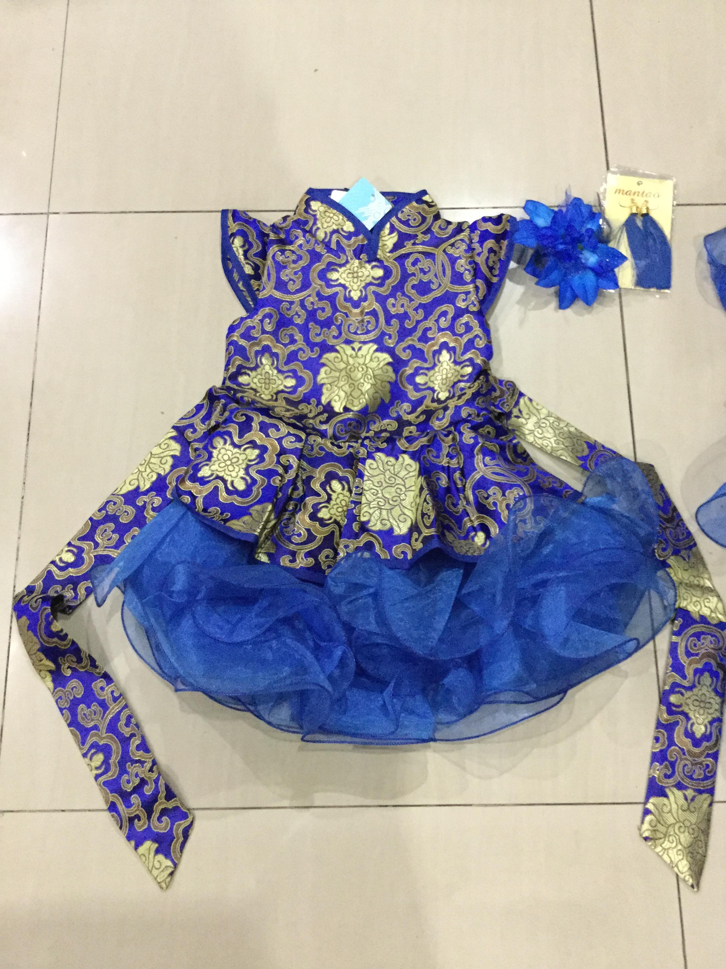 ชุดเจ้าหญิง สีน้ำเงิน. รหัส FOU 94 สินค้าพร้อมส่ง