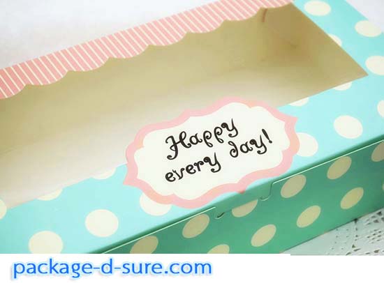 กล่องสี่เหลี่ยมผืนผ้า เปิดบนฉลุ 13.6x26.7x6.1 สีเขียวอมฟ้า จุดขาว