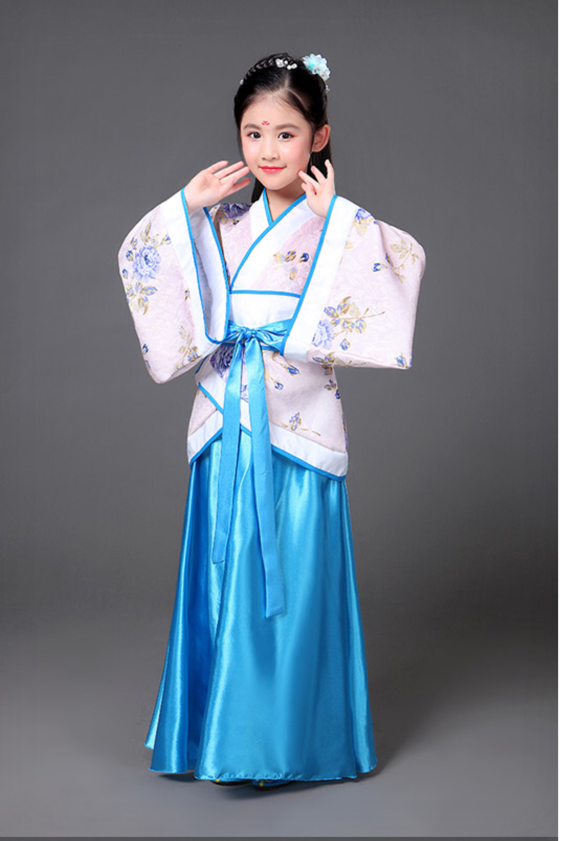 ชุดจีนราชวงศ์ถัง สีฟ้า รหัส SF 39