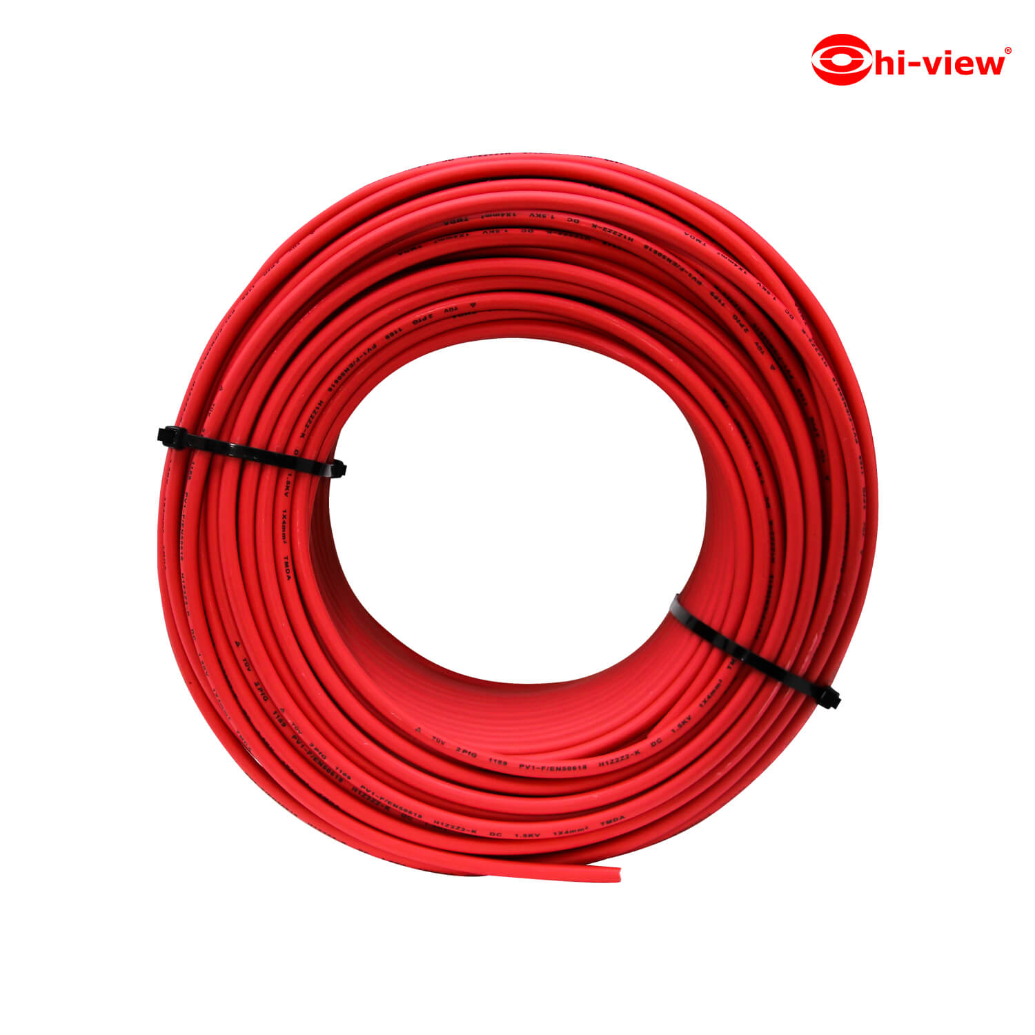 T-PV Cable NO.4 Rad สายไฟ PV Cable NO.4 สีแดง สีแดง 100 เมตร / ม้วน