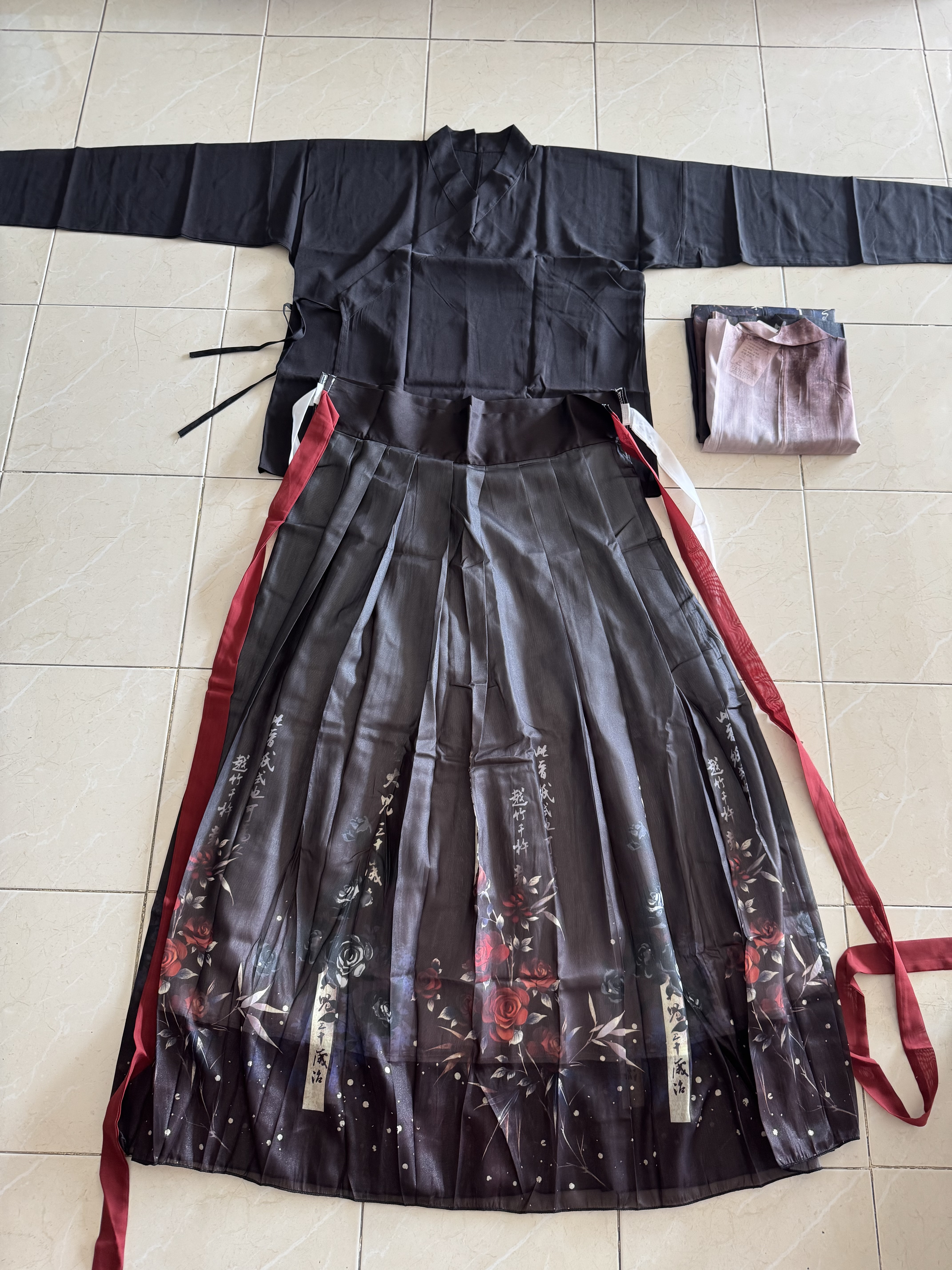 ชุดฮั่นสีดำ+น้ำตาล