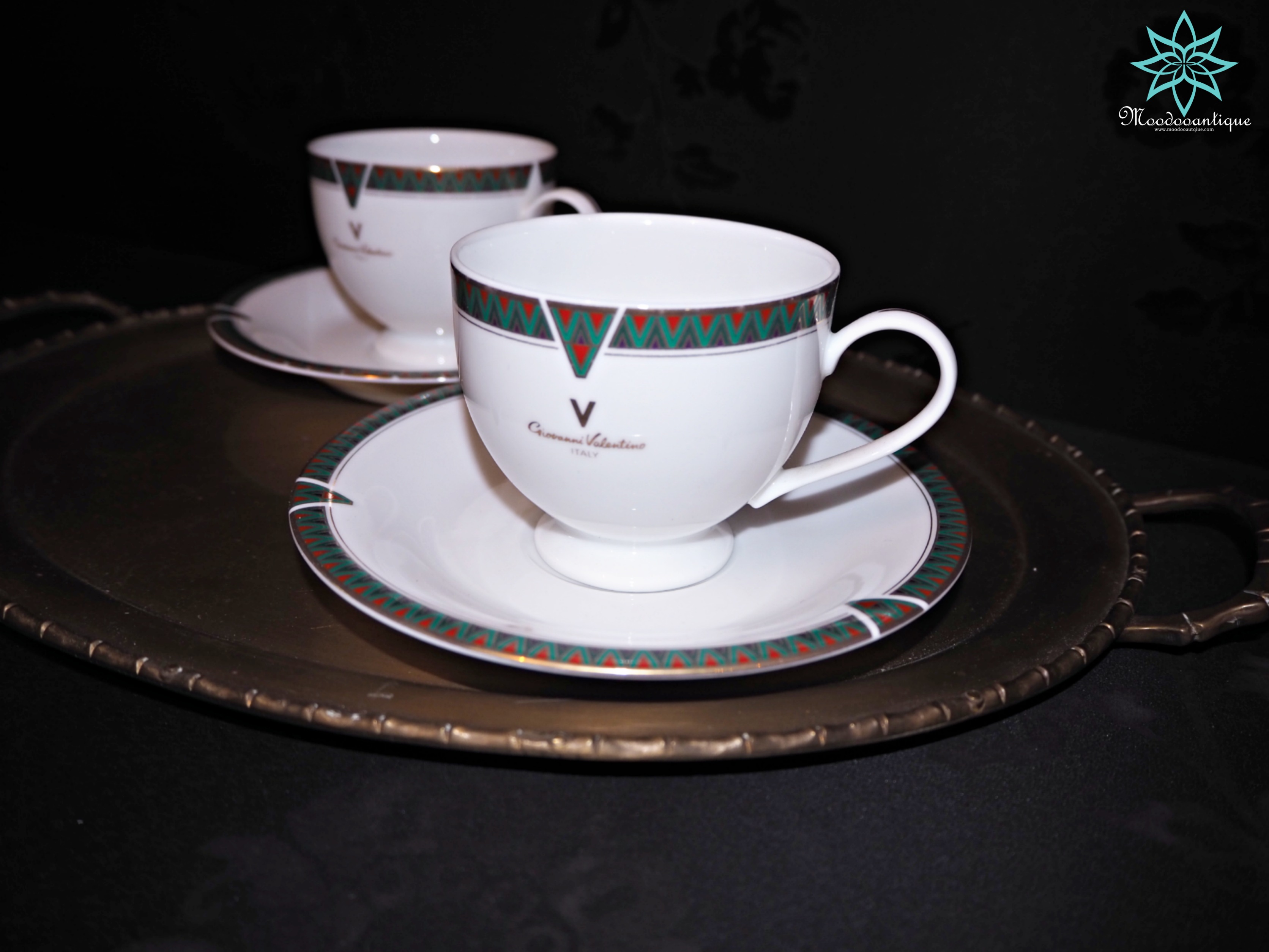 Giovanni valentino cup and saucer MOMOYAMA ITALY ถ้วยชาและจานรอง