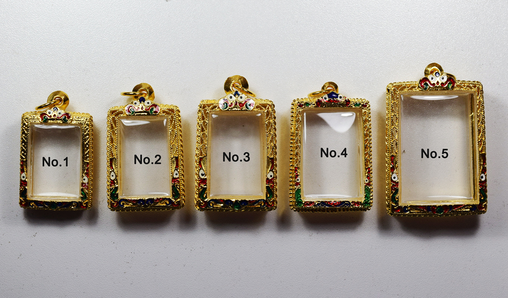 ตลับทองไมครอนลงยา พระสมเด็จ No.1-5