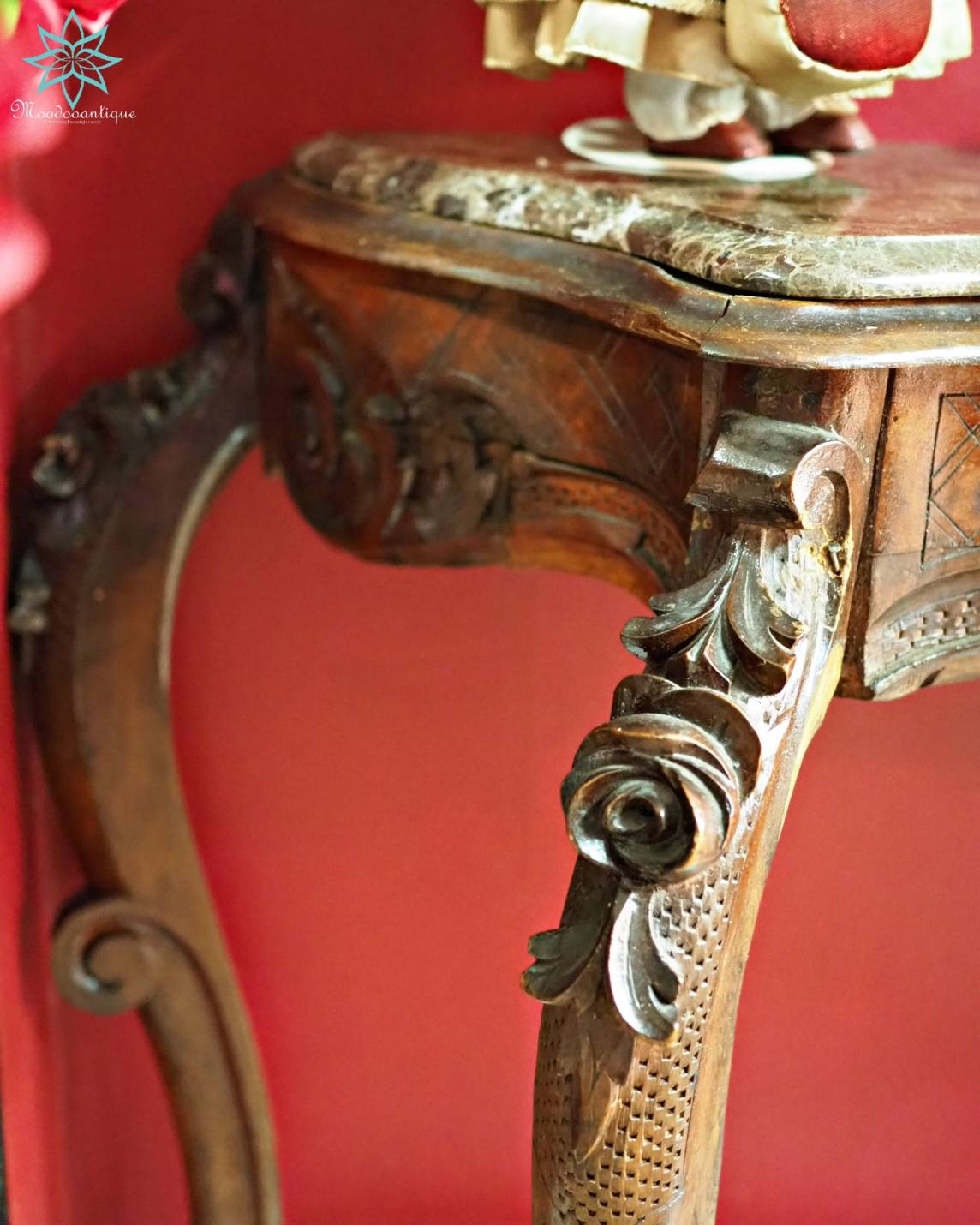 Console ไม้โอ๊ค ทํอปหินอ่อน