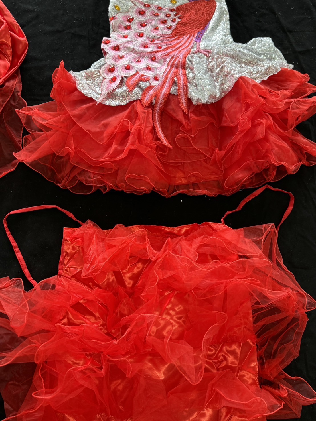 ชุดเจ้าหญิงสีแดง . รหัส PIF 577 สินค้าพร้อมส่ง