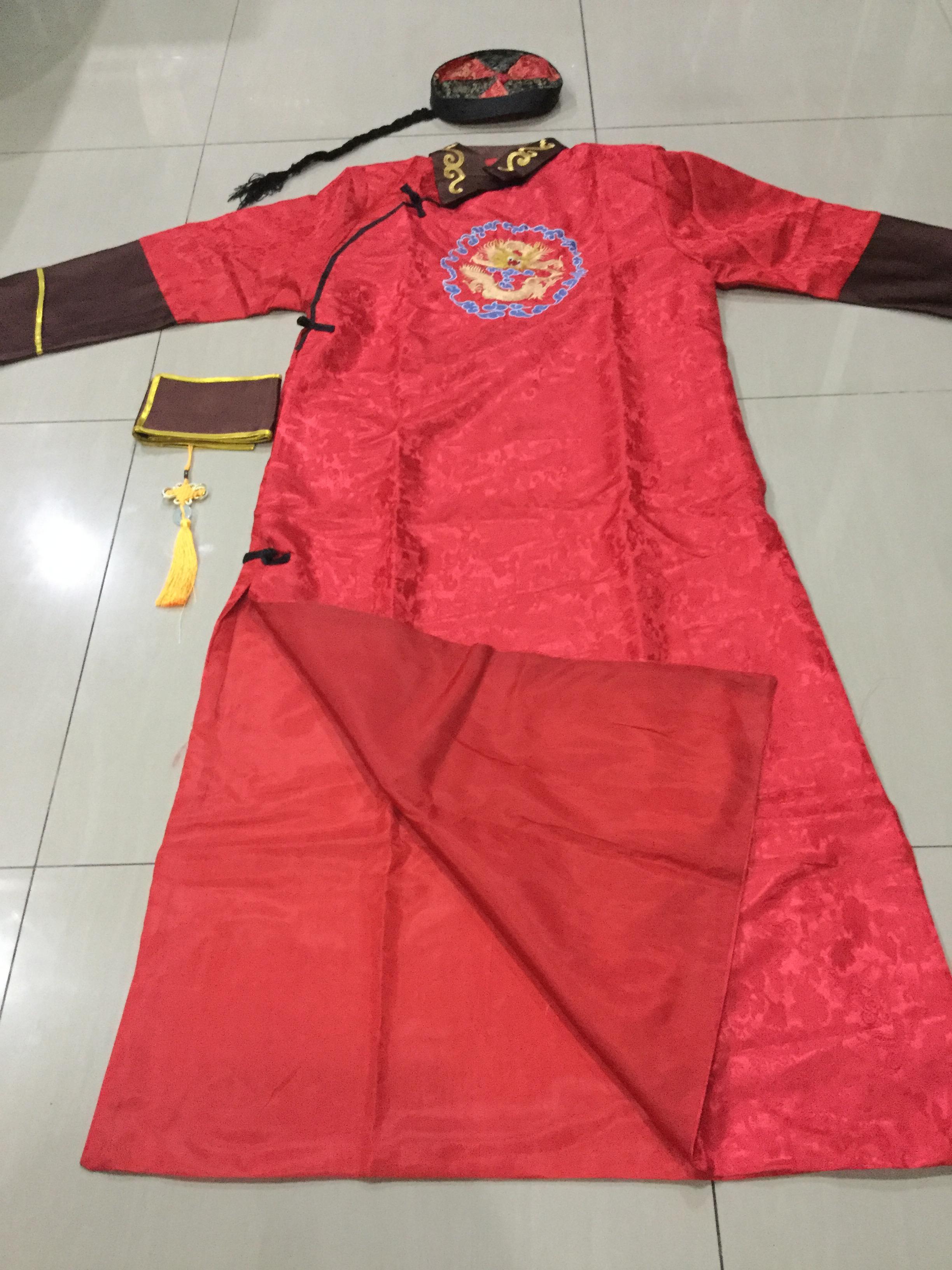 ชุดองค์ชายราชวงศ์ชิง สีแดง รหัส.C95 สินค้าพร้อมส่ง