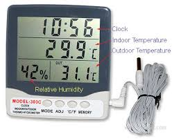 เครื่องวัดความชื้นสัมพัทธ์แบบดิจิตอล temp ในห้อง