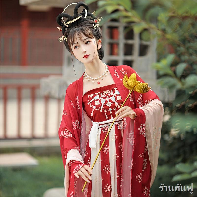 ชุดจีนหญิงฮั่น สีแดง รหัส EL 60 สินค้าพร้อมส่ง