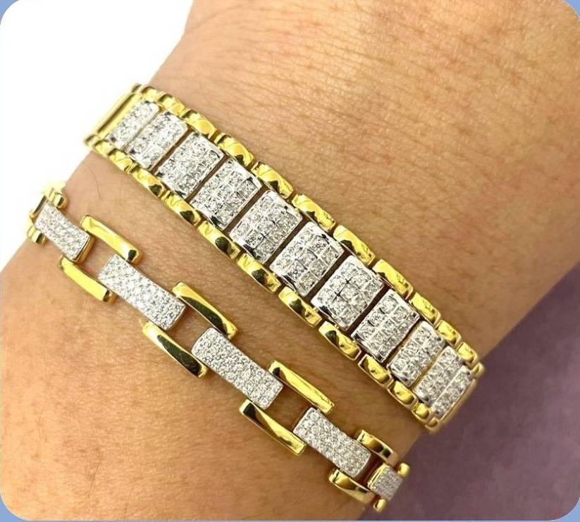 สร้อยข้อมือเพชรแท้รวม 1.0 cts