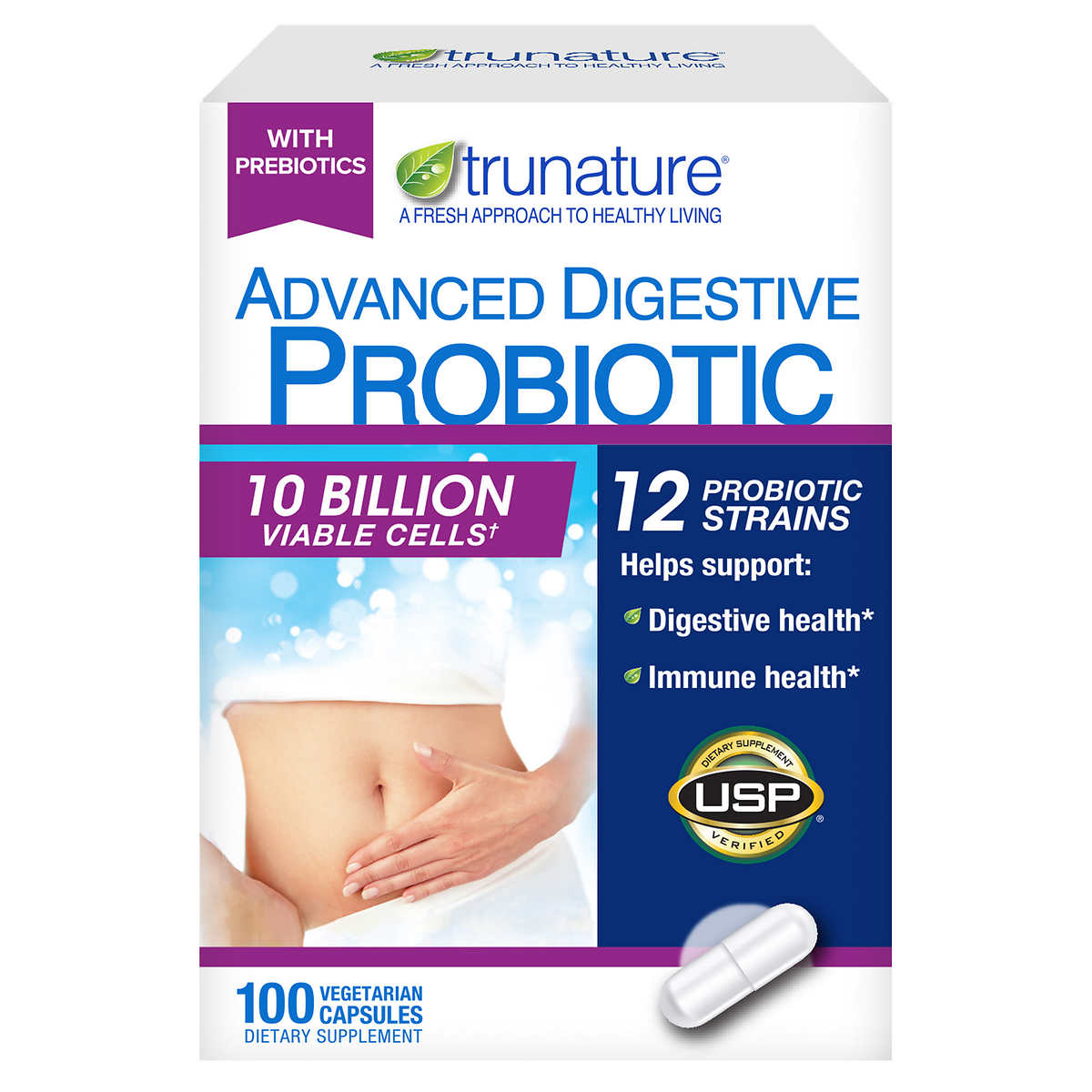 Trunature Probiotic โพรไบโอติกส์ 100 แคปซูล หมดอายุ 12/2026