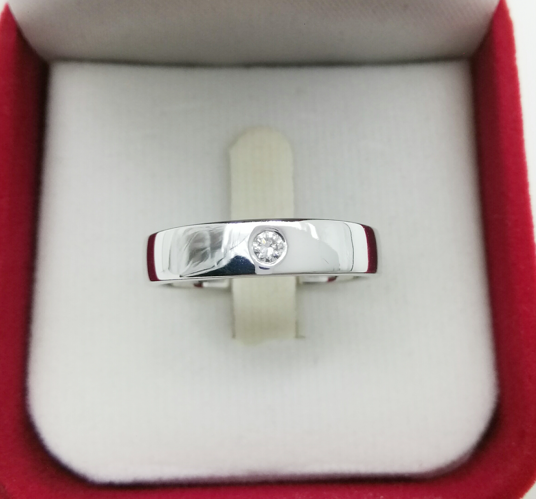 แหวนผู้ชายเพชรแท้ 0.07 cts