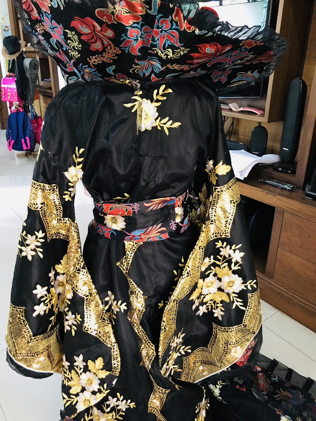 ชุดราชินีถัง สีดำ รหัส RPN 274 สินค้าพร้อมส่ง