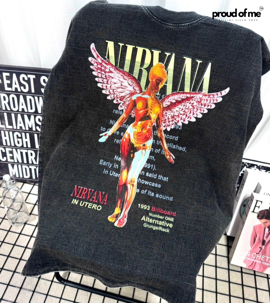 เสื้อยืดงานฟอกลาย NARVANA