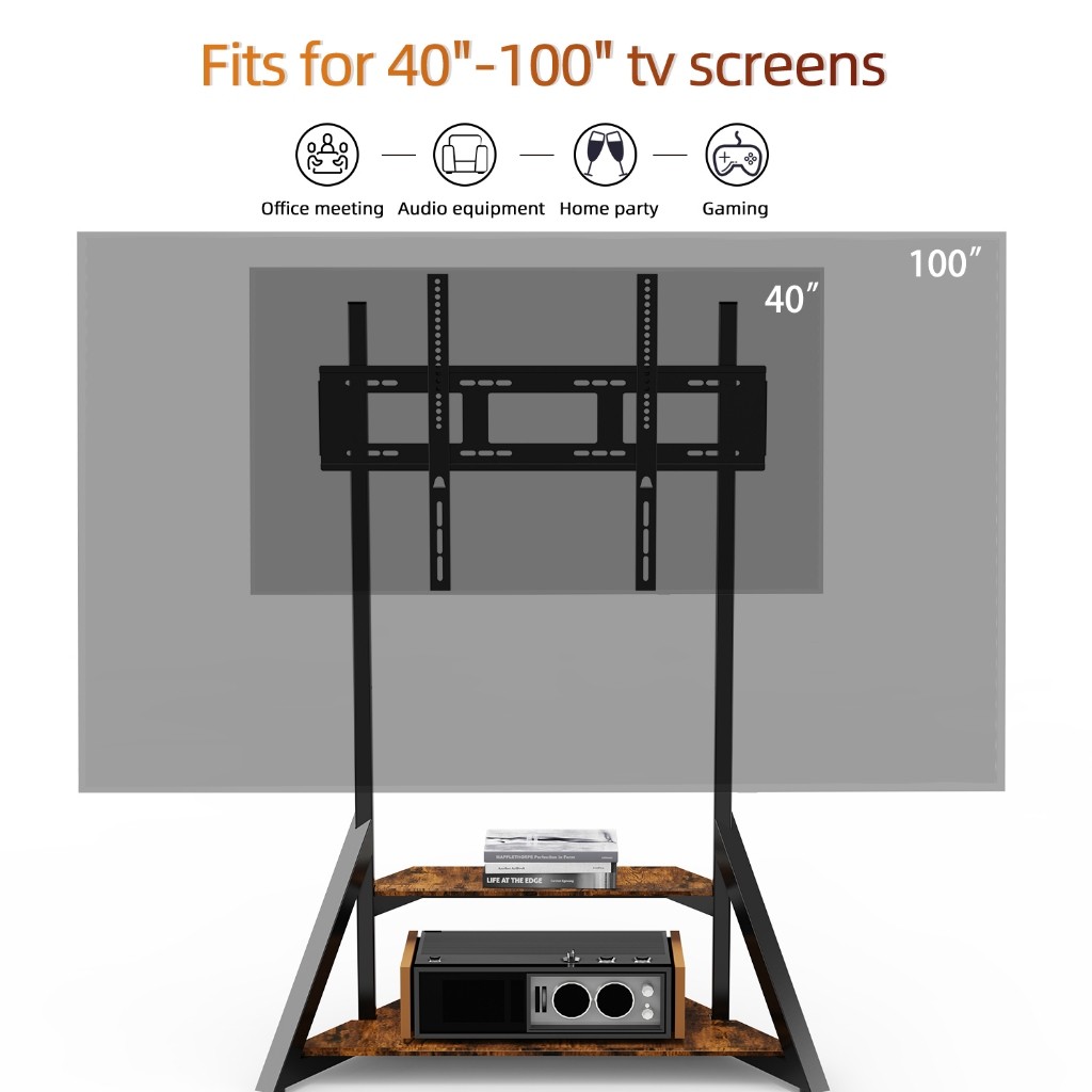 ขาแขวนทีวีตั้งพื้น สำหรับทีวีขนาดใหญ่ 55-75-85-100 นิ้ว ห้องประชุม รับน้ำหนักไ100 kg Art TV Stand ประกอบใช้งานได้เองง่ายๆ!!!