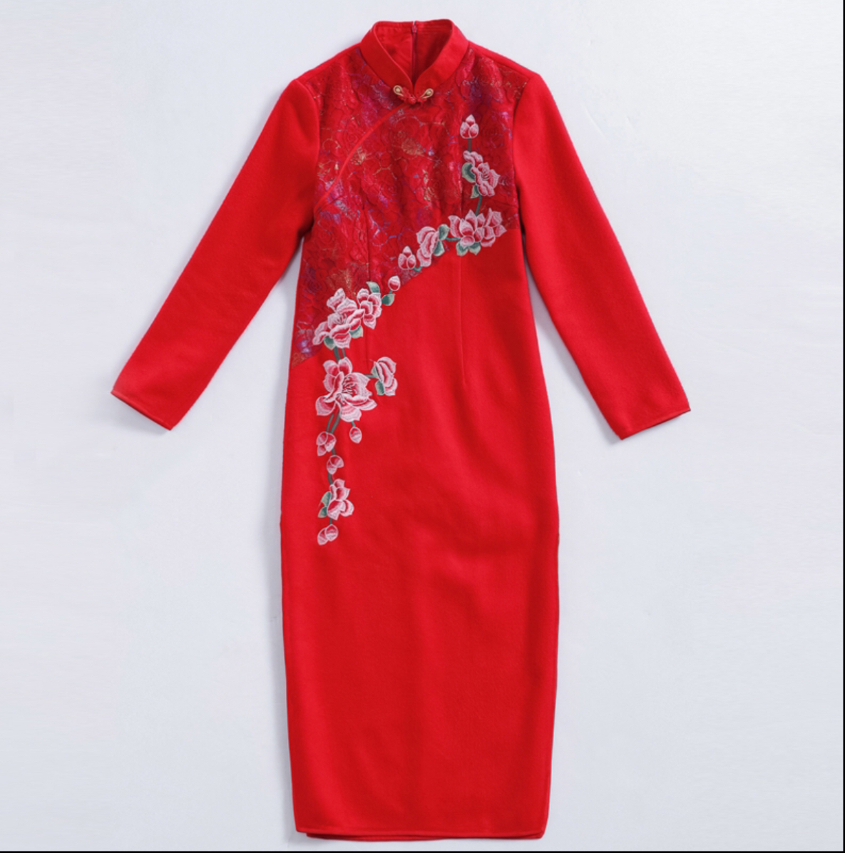 เดรสสีแดง รหัส R69 สินค้าพร้อมส่ง