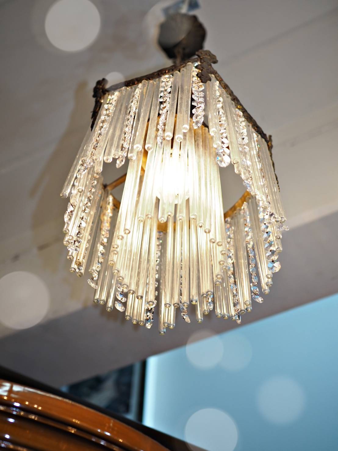 ขายแล้ว French Art Nouveau ฺBrass Chandelier