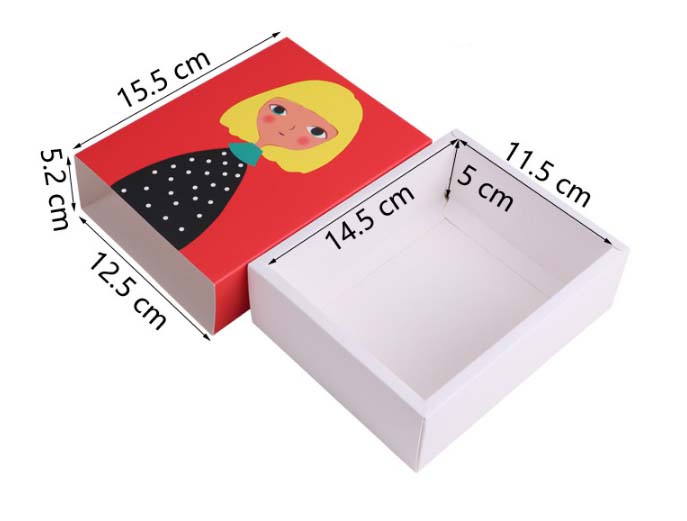 โปรโมชั่น//กล่องมาการอง 8-10 ชิ้น 12.5x15.5x5.2 สีเขียว ลายเด็กหญิงยืน