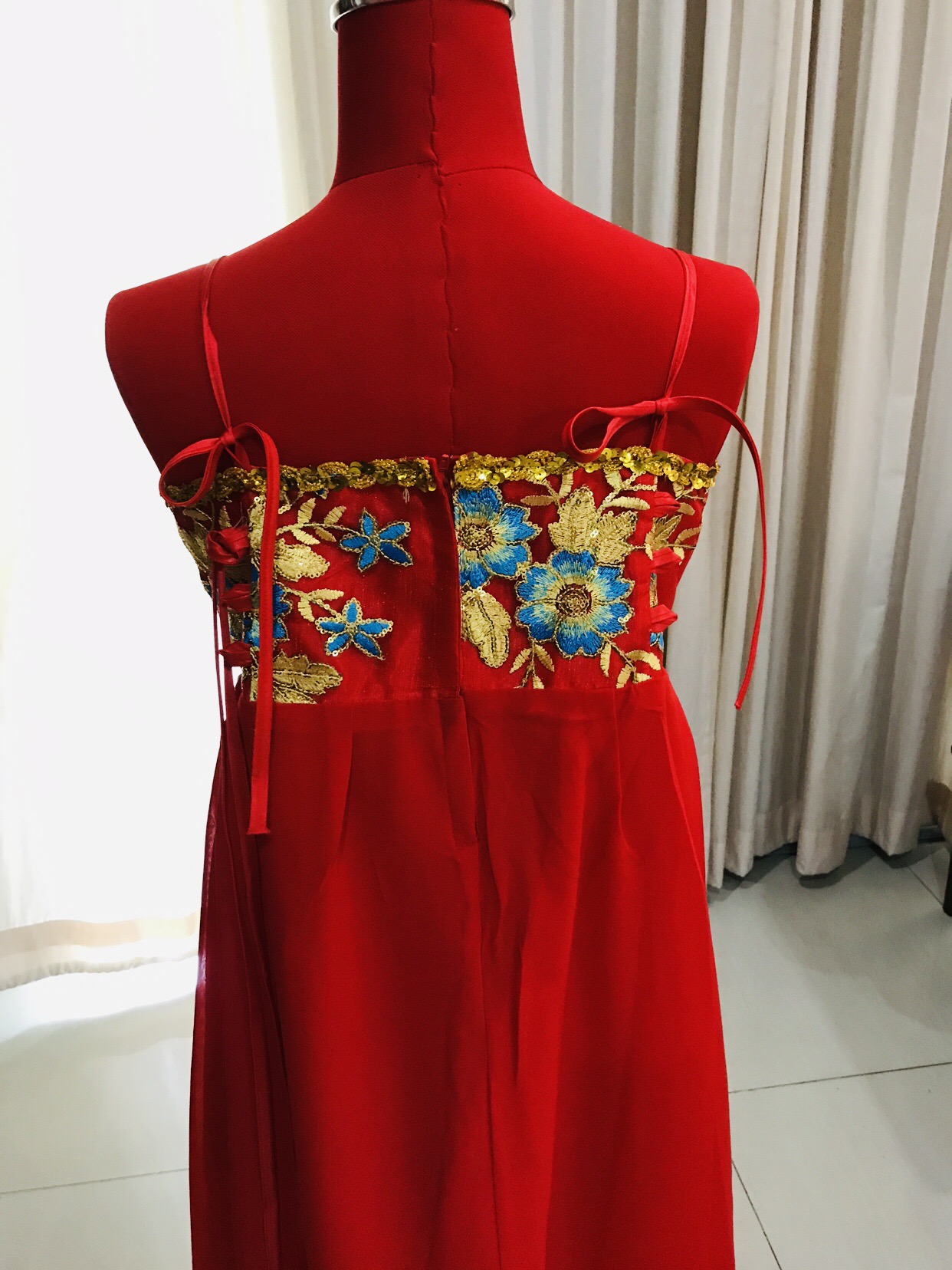 ชุดราชินีถัง สีแดง รหัส RPN 274 สินค้าพร้อมส่ง