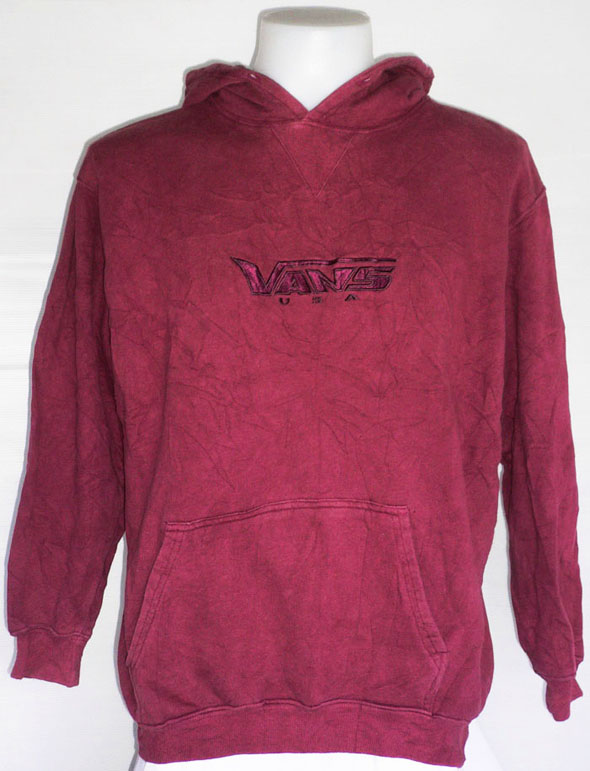 เสื้อ jacket VANS มีฮู้ด สีเปลือกมังคุด ไซส์ L รอบอก 46 นิ้ว