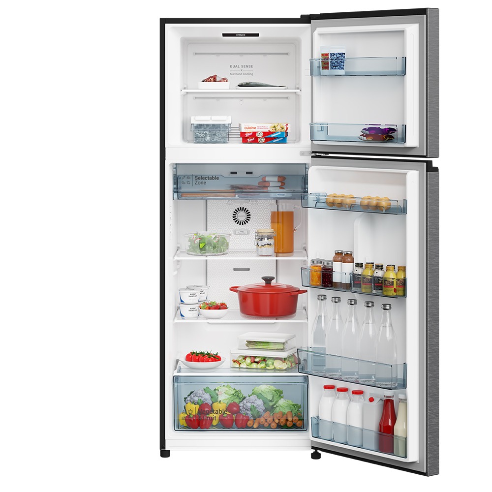 ตู้เย็น Hitachi 2 ประตู Grand Carbon Line รุ่น HRTN6443SXTH (409 ลิตร)