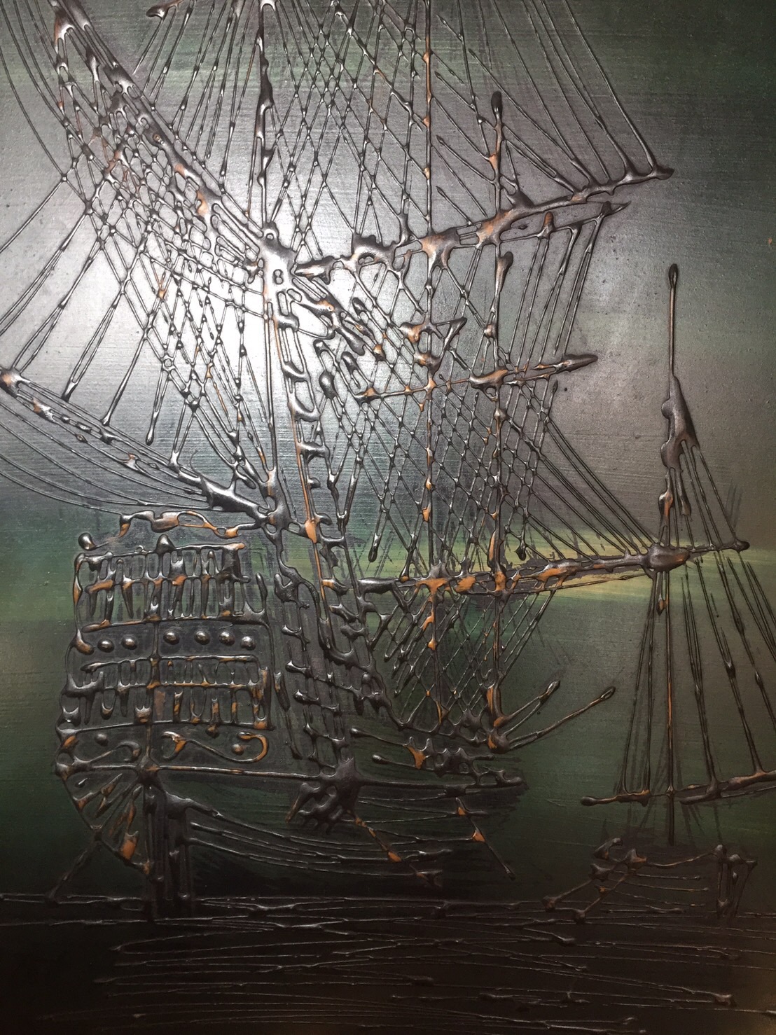 ภาพเรือใบสี อะคลีลิค (Oil Acrylic Nautic Boat )