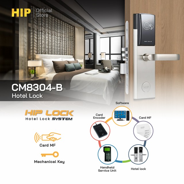 HIP Hotel Lock CM8304-B รหัสสินค้า : CM8304-B