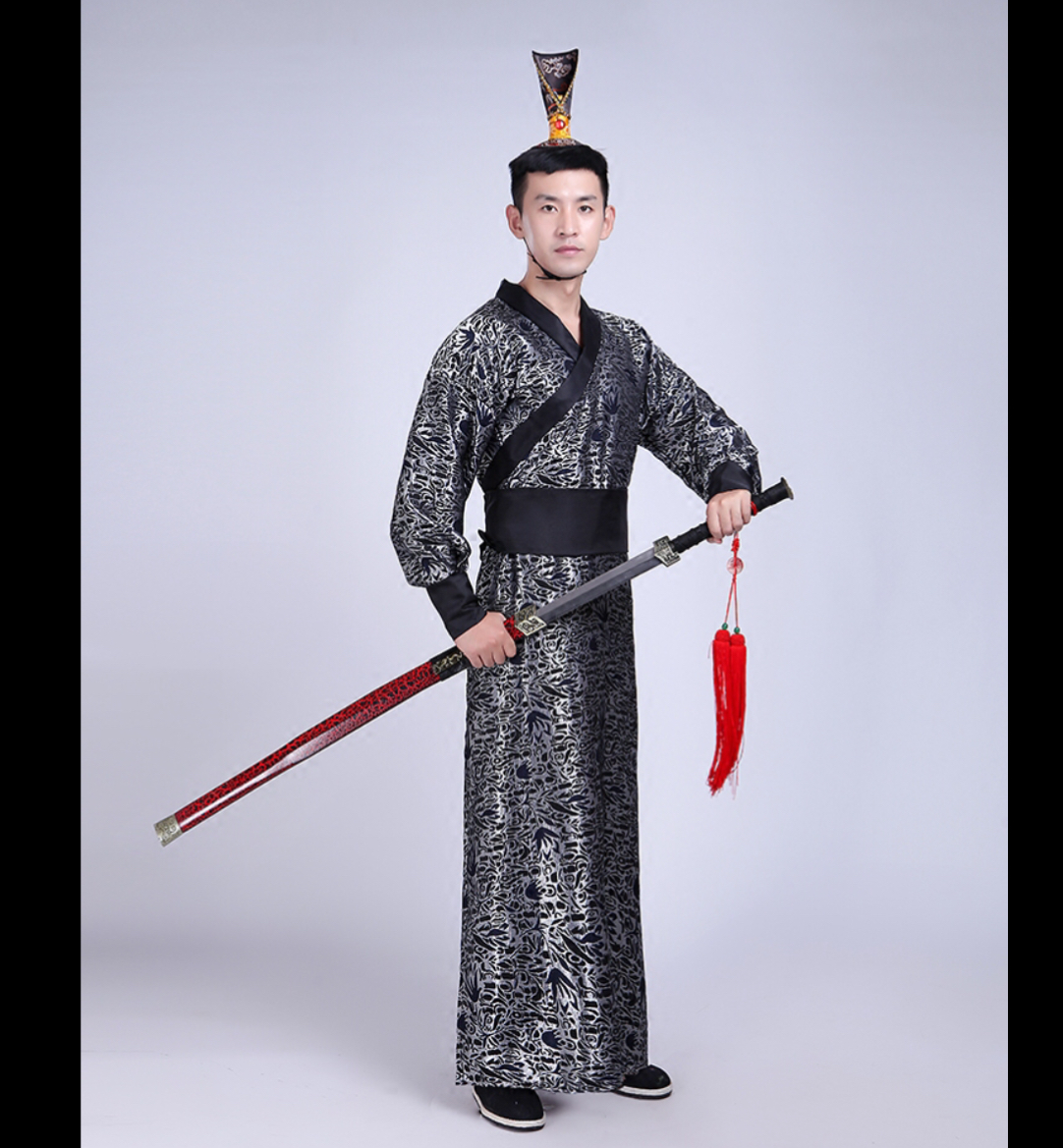 ชุดฮั่น สีดำลาย รหัส BL 58 สินค้าพร้อมส่ง