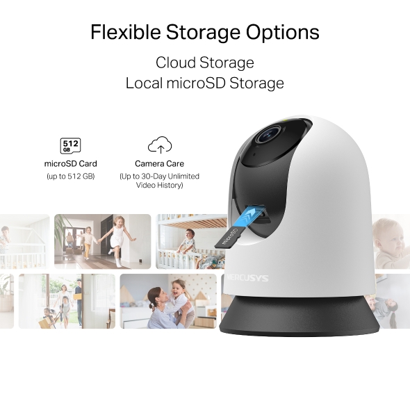 MC200 สินค้าใหม่ Pan/Tilt Home Security Wi-Fi Camera แบรนด์สินค้า MERCUSYS รับประกันสินค้า 1ปี
