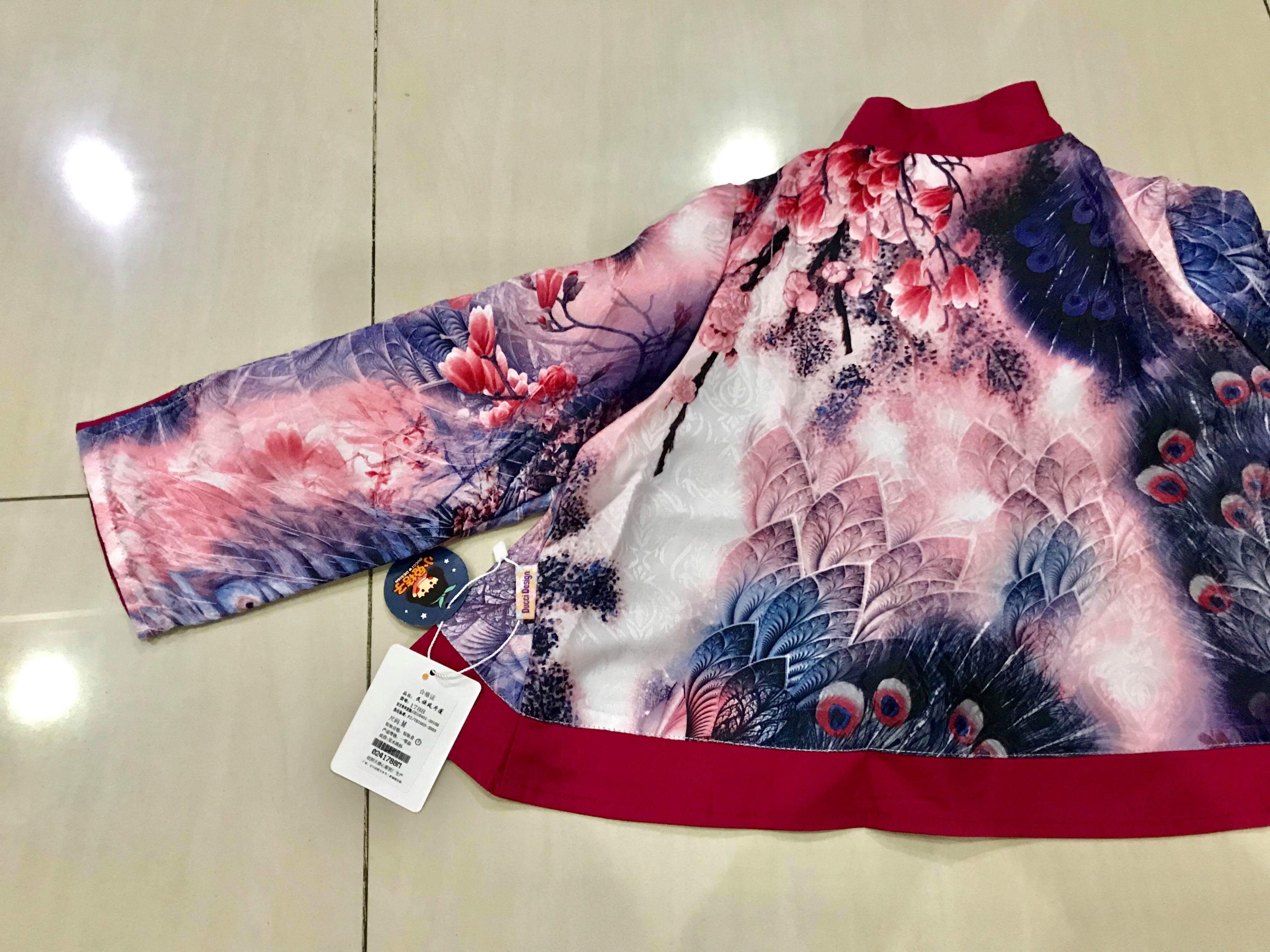 เสื้อคลุม ผ้า retro รหัส RT 54 สินค้าพร้อมส่ง