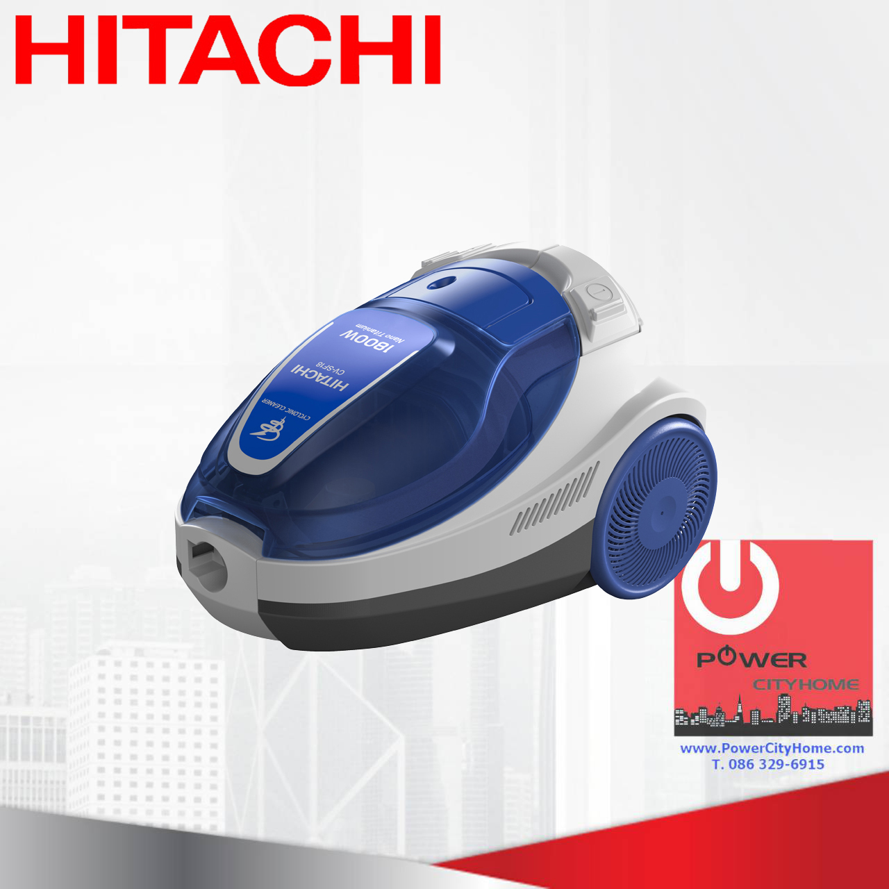 เครื่องดูดฝุ่นแบบกล่อง ไซโคลน (1.6 ลิตร) ฮิตาชิ 1,800 วัตต์ รุ่น CV-SF18