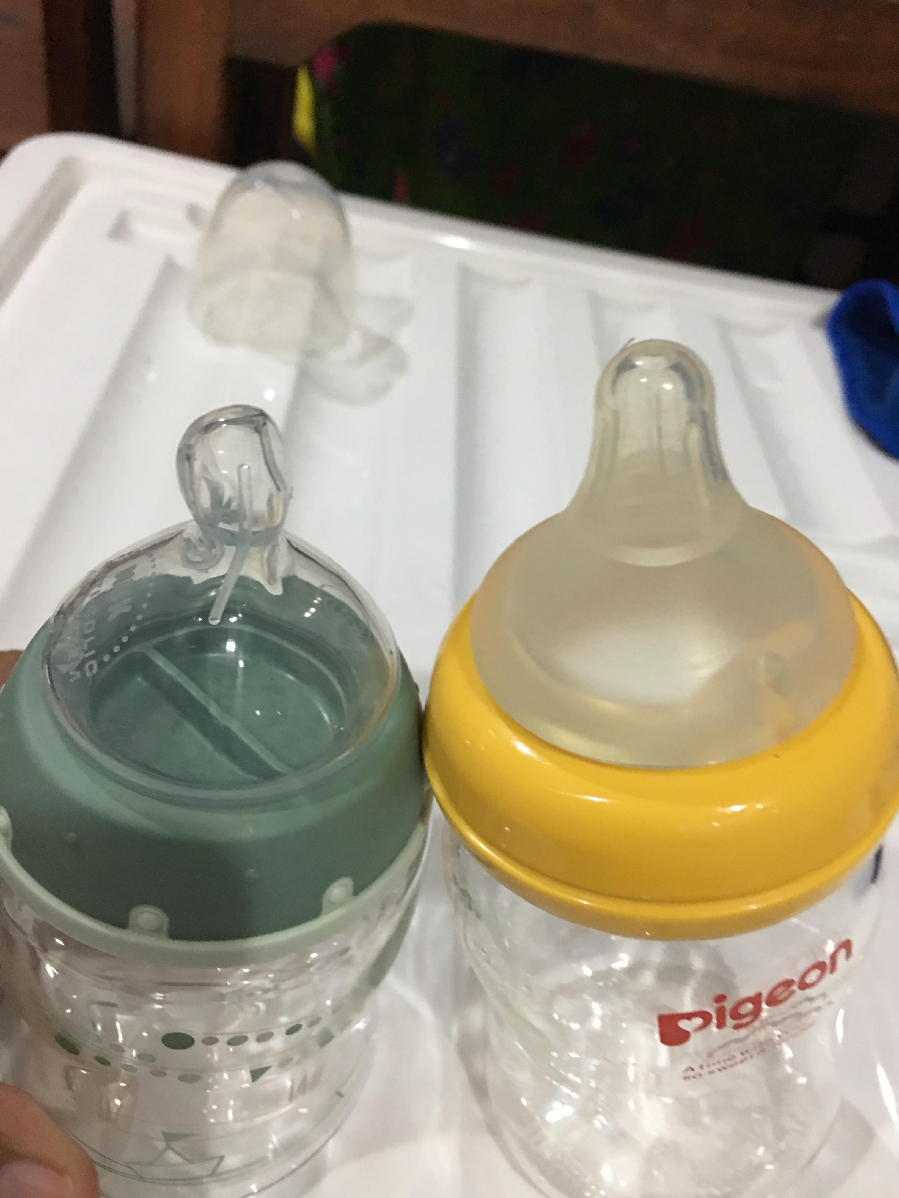 รีวิว จุกนม NUK ใส่กับขวดนม Pigeon