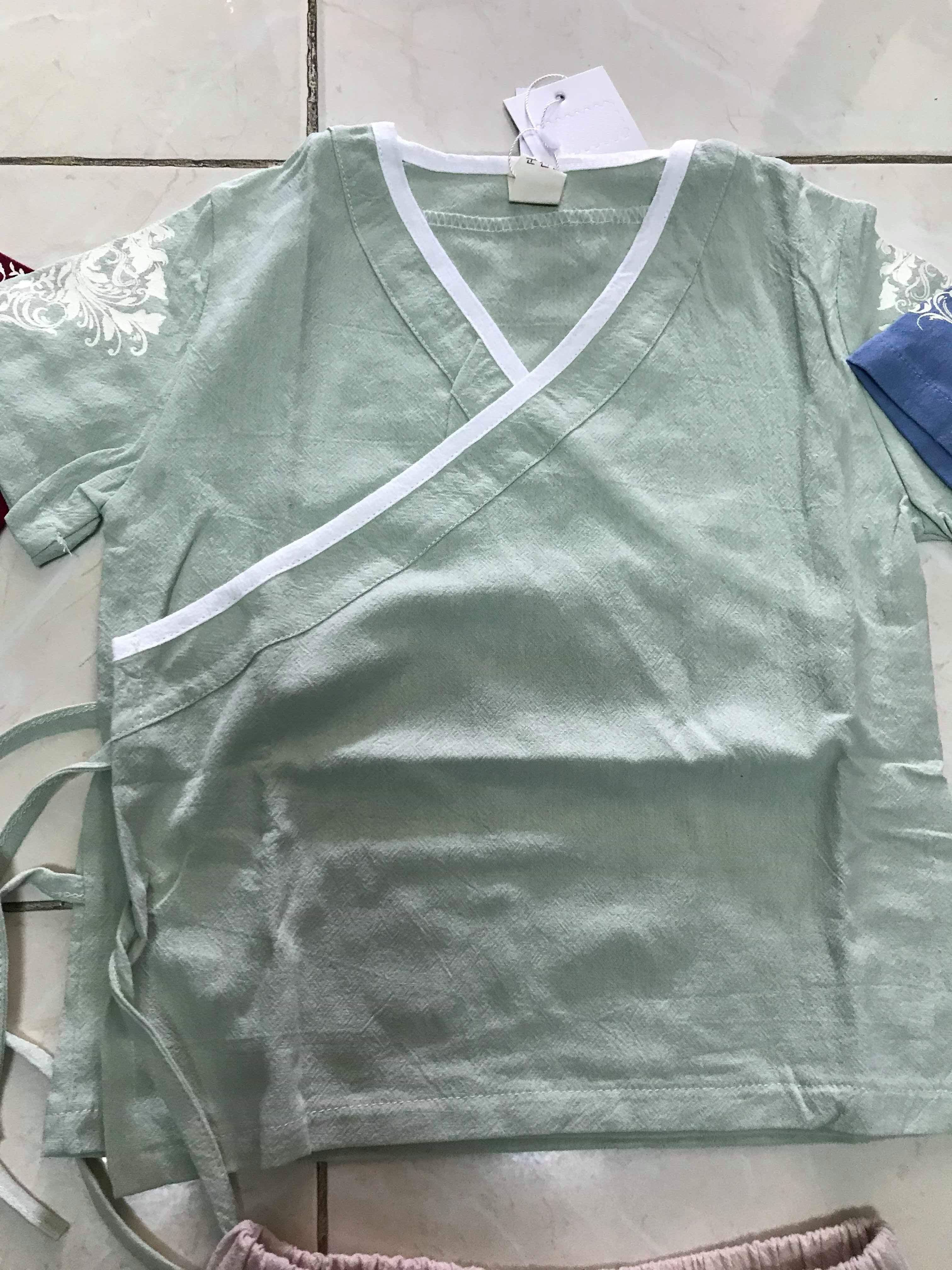 ชุดจีนเด็กชายสีเขียว ผ้าฝ้าย รหัสZM 69 พร้อมส่ง