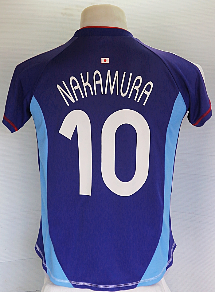 เสื้อฟุตบอลทีมชาติญี่ปุ่น No.10 SHUNSUKE NAKAMURA ไซส์ S รอบอก 38 นึ้ว