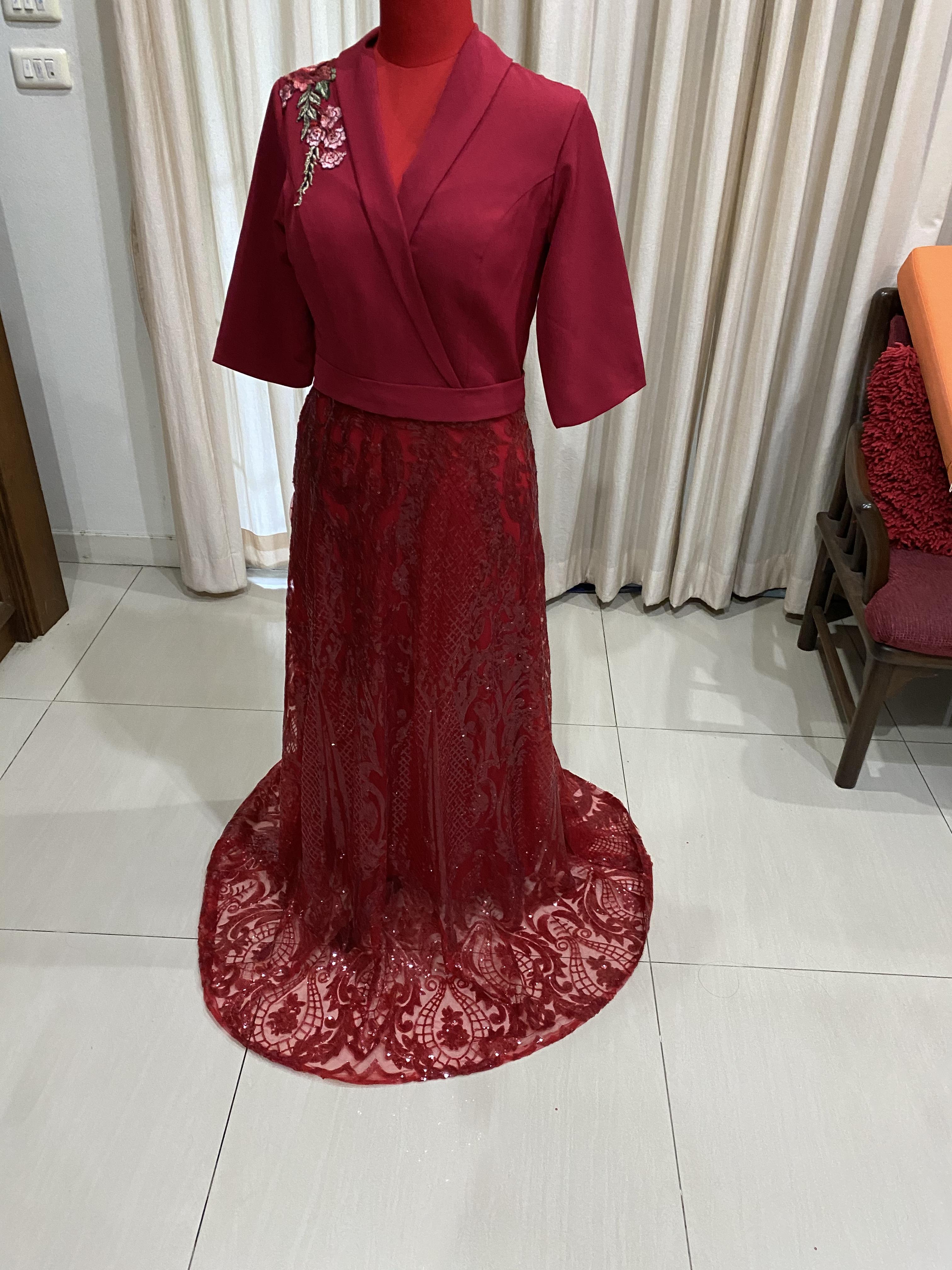 เดรสยาว ผ้าเส้นใยสังเคราะห์ +ซาติน+spandex เนื้อดี ใส่สบาย ผ้านุ่ม รหัส US 48