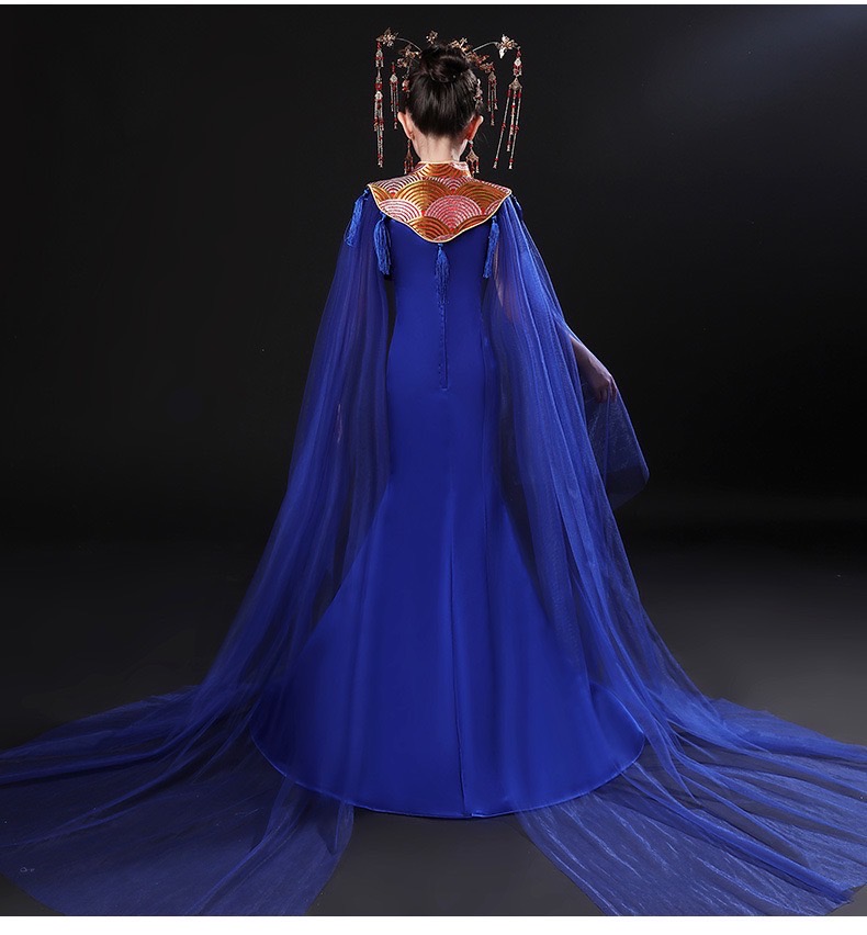 #ชุดเจ้าหญิงสีน้ำเงิน . รหัส HI215 สินค้าพร้อมส่ง