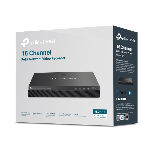 VIGI NVR2016H-16P VIGI 16 Channel PoE+ Network Video Recorder