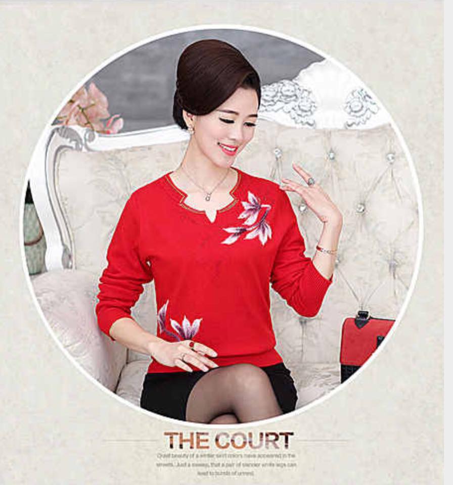 เสื้อสไตล์จีน ไหมพรม รหัส AC 148