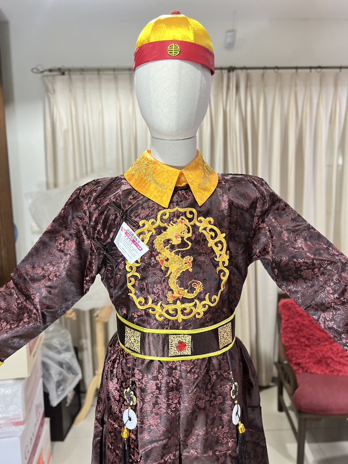 ชุดฮ่องเต้ราชวงค์ชิงสีน้ำตาล รหัส HN 188