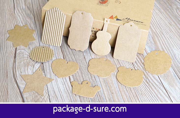 ป้าย TAG กระดาษคราฟ 5.3 cm พร้อมเชือกปอร้อยหู แพ็ค 25 ใบ