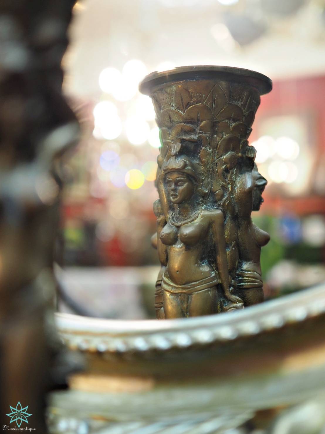 Three Lady holding a flower pot , brass Handicraft Art Traditional