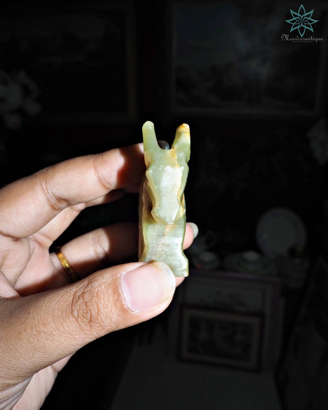 หินอ่อนแกะสลักนกพิราบ&ม้า