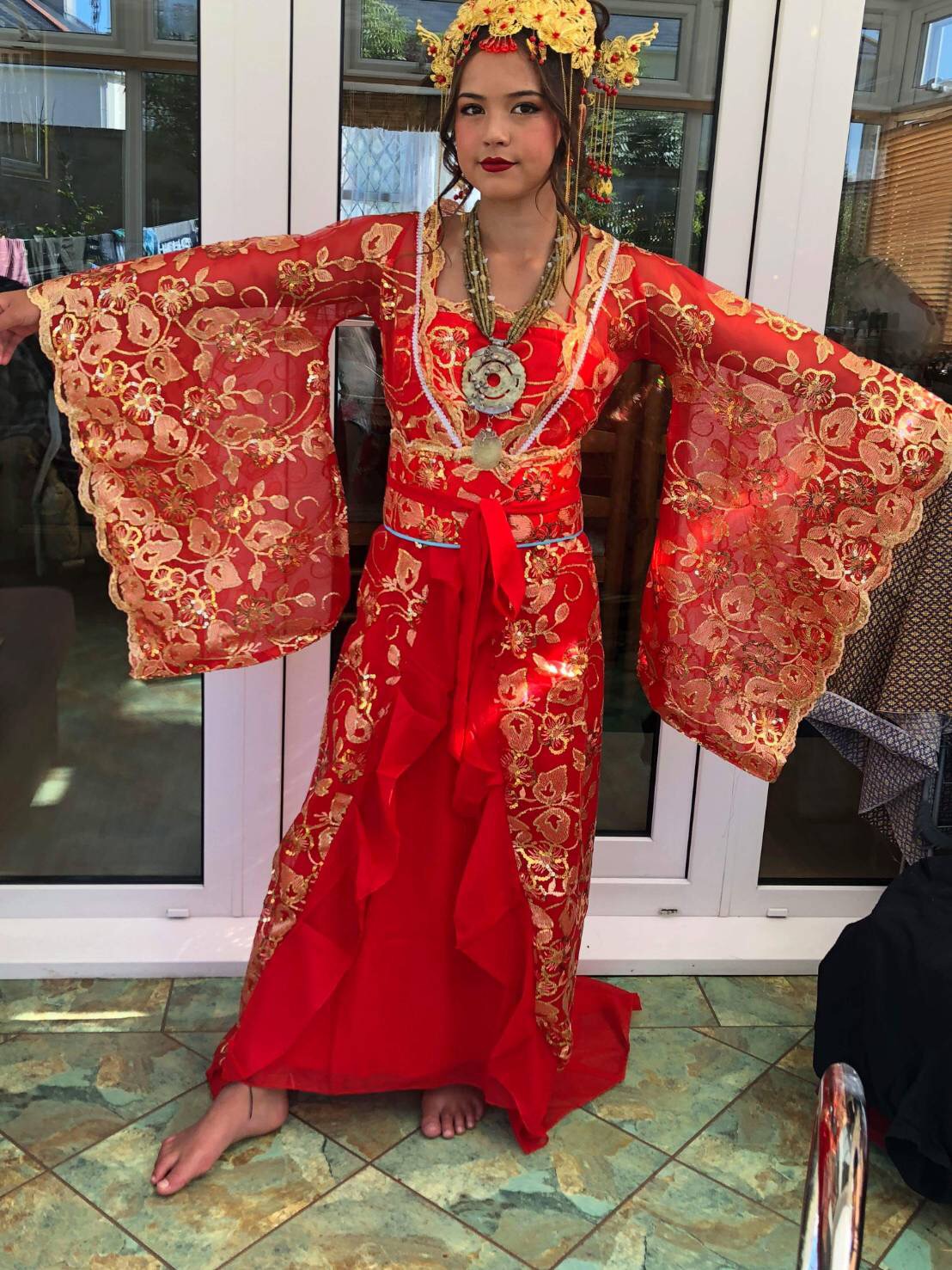 ชุดจีนเด็ก รหัส C126 สินค้าพร้อมส่ง