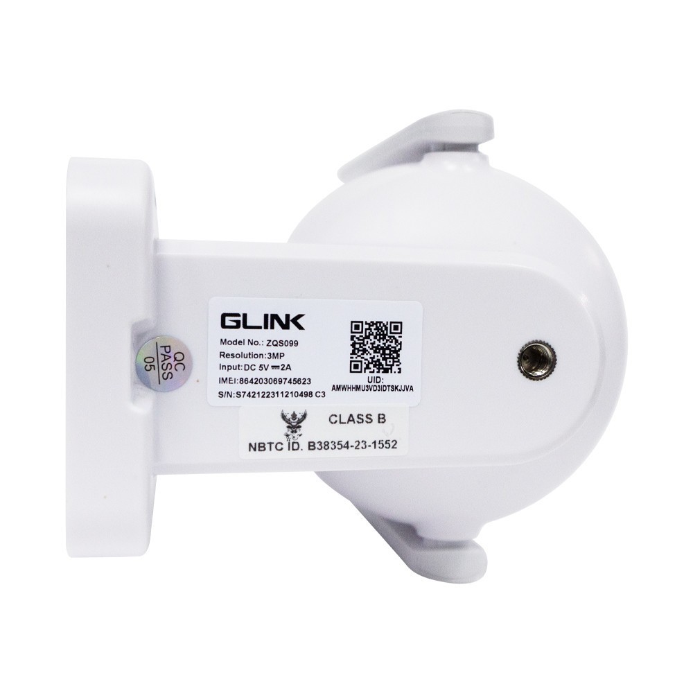 Glink กล้องวงจรปิดไร้สายพร้อมแผงโซลาร์เซลล์ 3MP ภาพสี24ชม. พูดคุยโต้ตอบได้ AIตรวจจับบุคคล รุ่น ZQS099