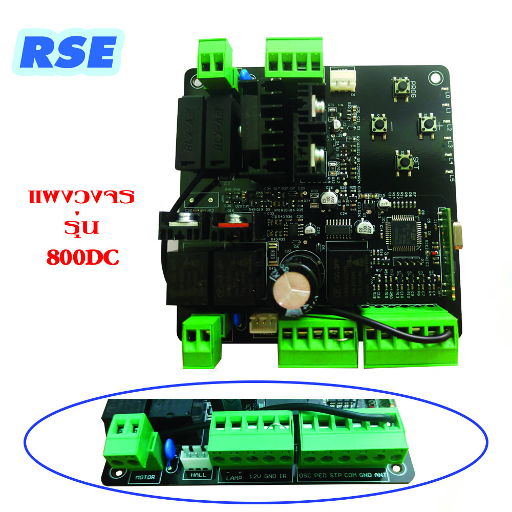 ชุดประตูเลื่อนรีโมท พร้อมติดตั้ง RSE 800DC รองรับ 800 Kg.