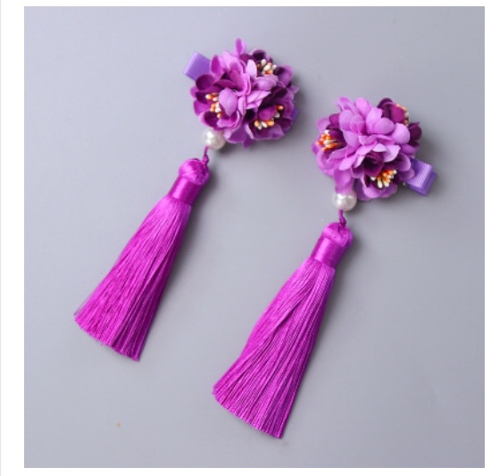 ดอกไม้ติดผม มีพู่ สินค้าพร้อมส่ง