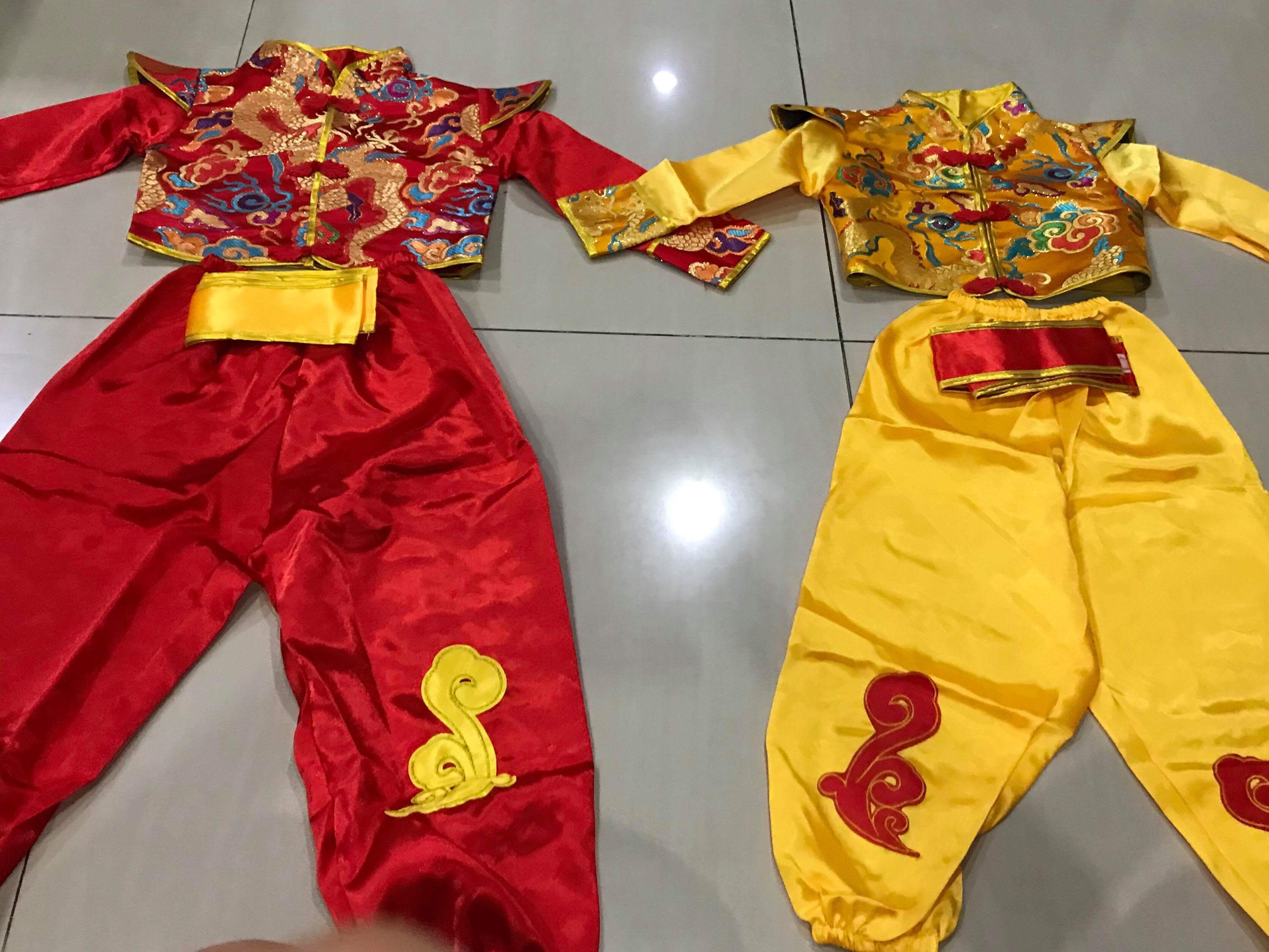 ชุดเต้นเด็กชายแขนยาวสีเหลืองรหัส PR 45