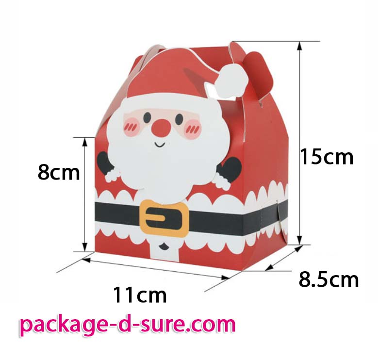 กล่องหูหิ้วเล็ก สีขาว 11x8.5x8 ลาย Snowman