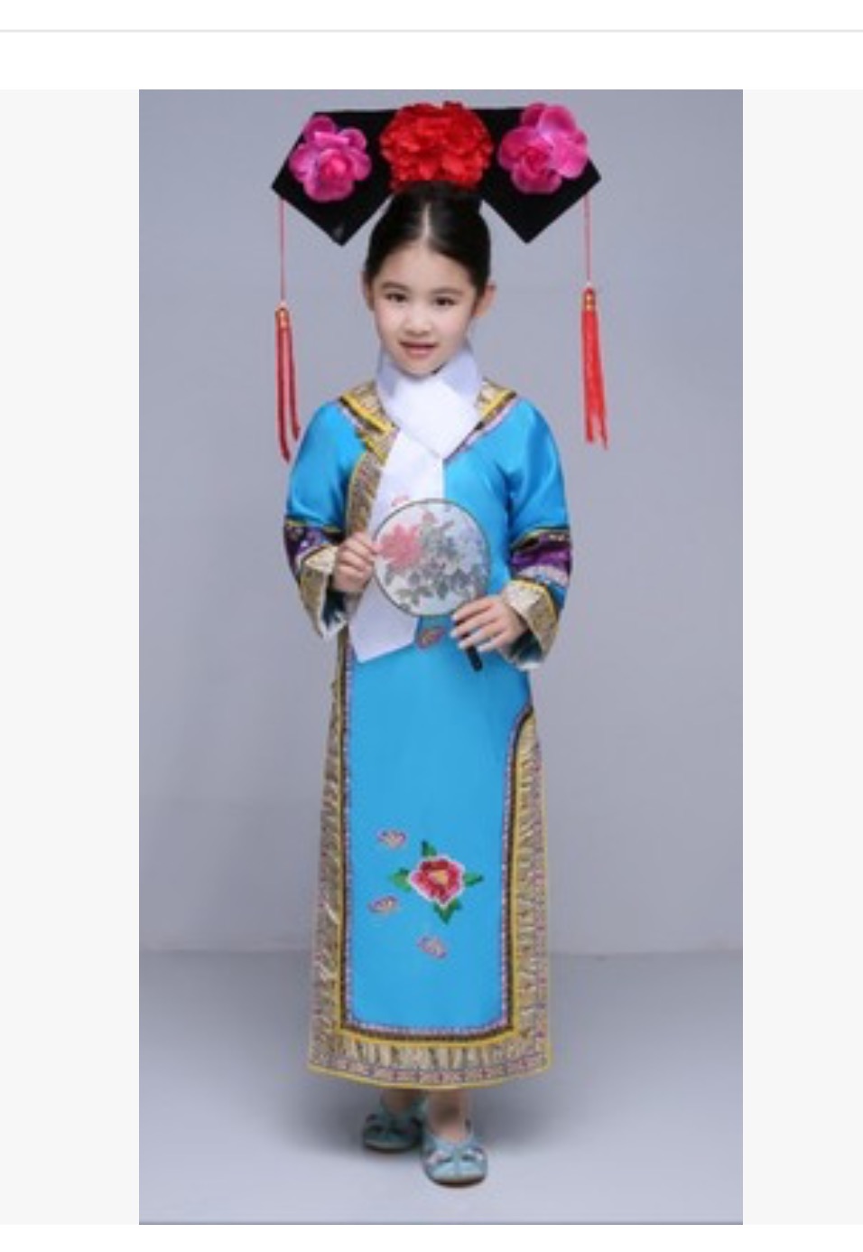 ชุดเจ้าหญิงกำมะลอเด็ก สีฟ้า รหัส CAT 85
